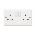 2GANG 13amp SWITCHED SOCKET OUTLET DP CONTACTUM