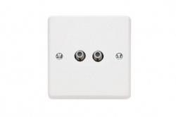 CONTACTUM TWO GANG SATELLITE SOCKET TRADITIONAL