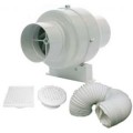 IN-LINE CENTRIFUGAL FAN C/W 6M DUCT + GRILLES