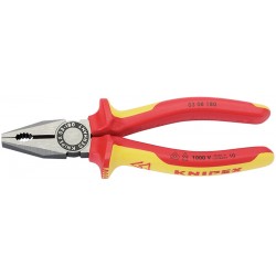 180MM KNIPEX COMBINATION PLIERS FULLY INSULATED